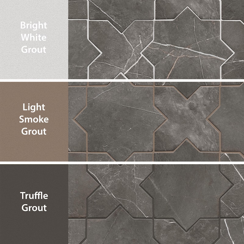 Merola Tile Istanbul Star Night with Night Cross 6" x 12" Porcelain Floor and Wall Tile - Case (32 Tiles)