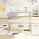 preview thumbnail 7 of 18, Max & Finn Signy Kids Table and 2 Chairs Set with Adjustable Heights, Pink/White