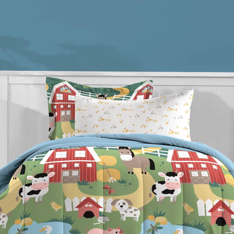 Dream Factory Barnyard Animals Bed-In-A-Bag Comforter Set