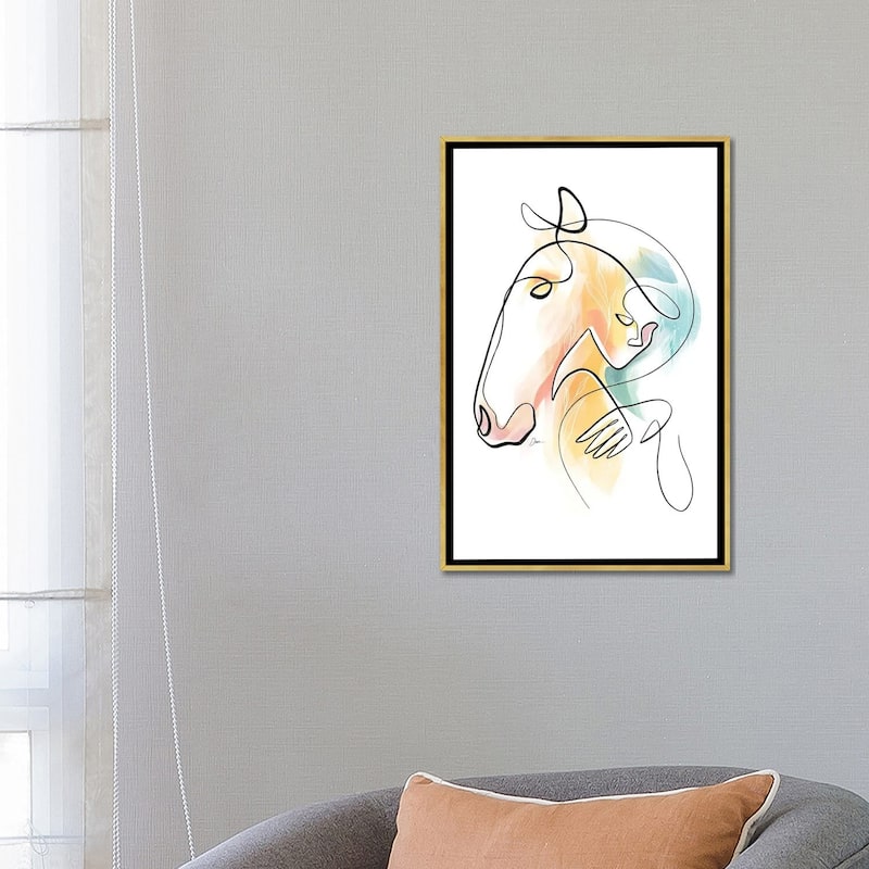 iCanvas "Equus No 15 / Horse Art" by Dane Khy Framed Canvas Print