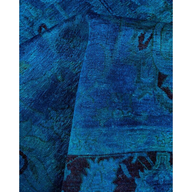 Fine Vibrance, One-of-a-Kind Hand-Knotted Area Rug - Purple, 4' 6" x 7' 3" - 4' 6" x 7' 3"