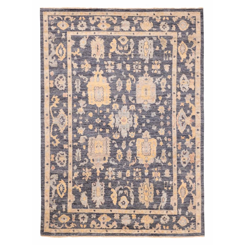 ECARPETGALLERY Hand-knotted Jules Serapi Dark Navy Wool Rug - 9'10 x 13'8