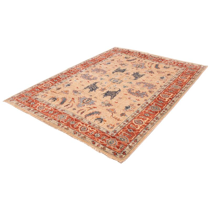 ECARPETGALLERY Hand-knotted Jules Serapi Light Khaki Wool Rug - 9'0 x 11'10