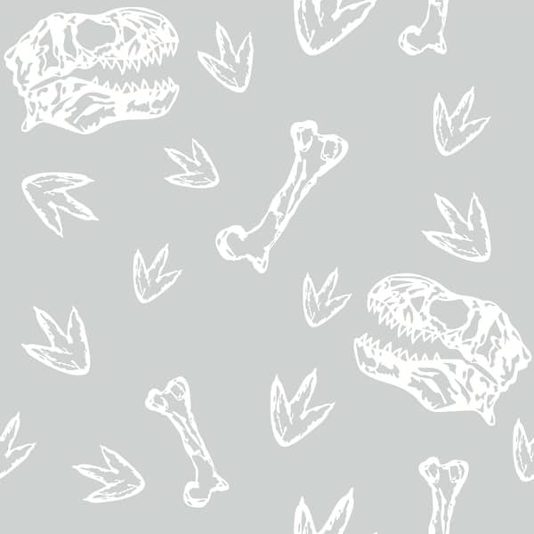 dinosaur wallpaper grey