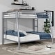 preview thumbnail 20 of 52, Metal Bunk Bed with 2 Built-in Ladders, Twin XL Over Queen/Full XL Over Queen Heavy Duty Bunk Bedframe with Guardrails for Kids