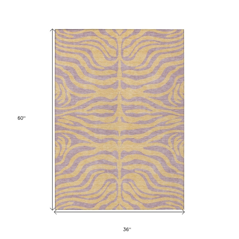 HomeRoots Animal Print Transitional Rectangle Outdoor Rug