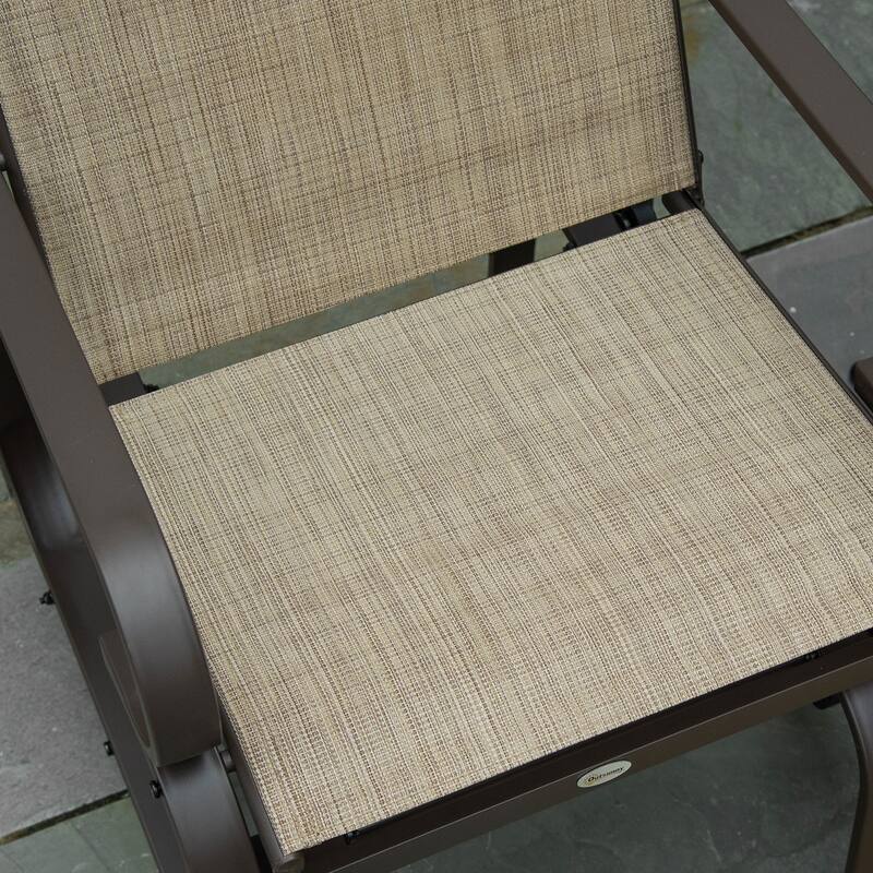 Outdoor Patio Glider Chair with Smooth Rocking Mechanism & Lightweight Construction