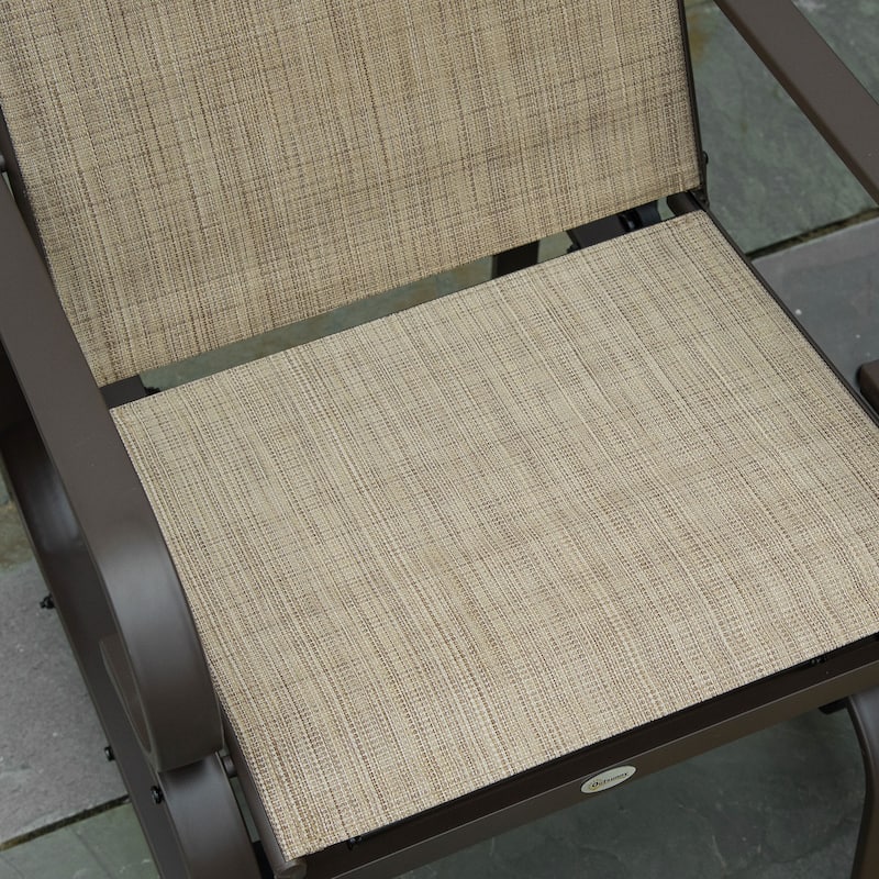 Outsunny Outdoor Glider Chair, Gliders for Outside Patio with Smooth Rocking Mechanism and Lightweight Construction for Backyard