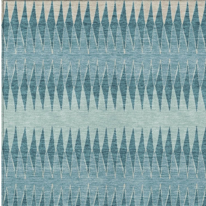 HomeRoots Striped Transitional Rectangle Outdoor Rug