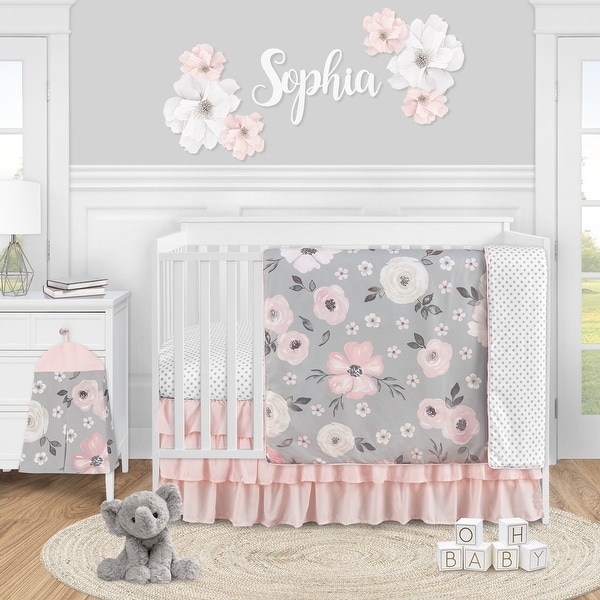 blush cot bedding