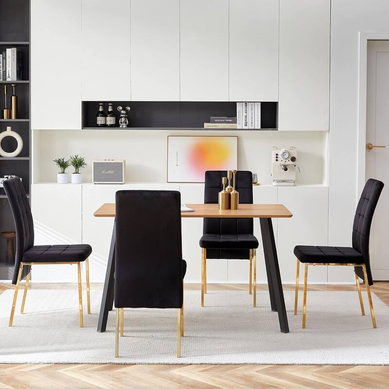 Howtai Upholstered Velvet Dining Chair High Back
