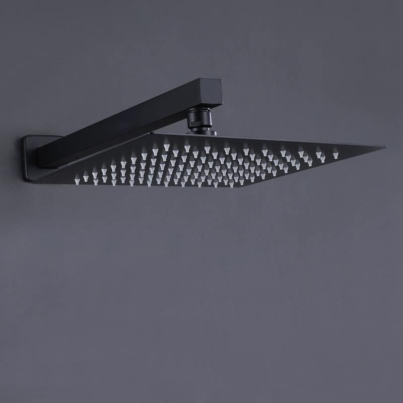 10 Inch Matte Black Bathroom Rainfall Shower
