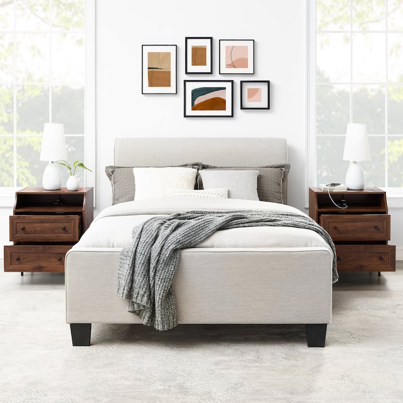 Middlebrook Modern 2-Drawer USB Nightstand, Set of 2