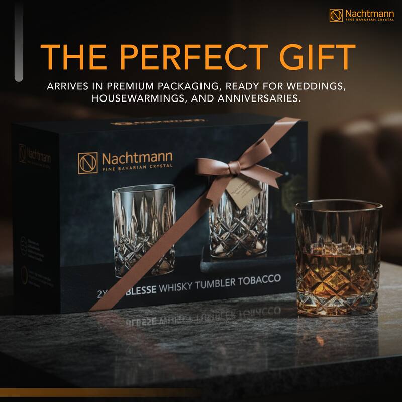 Nachtmann Set of 2 Noblesse Fine Glass Whiskey Tumblers