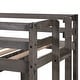 preview thumbnail 19 of 20, Wooden Twin Over Full Bunk Bed Loft Bed With Ladder and Guardrails