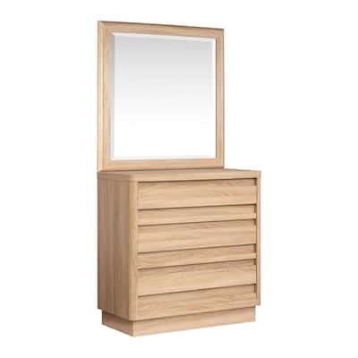 Magnussen Home Brentwood Heights Provincial Brown Single Drawer Dresser With Portrait Mirror
