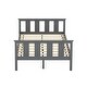 preview thumbnail 21 of 22, Full Size Classic Modern Design Wood Platform Bed Bed Frame with Footboard and Headboard