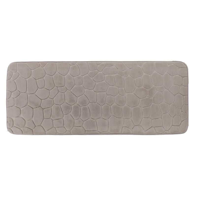 Memory Foam Runner Bath Mat Pebble Design 48x18