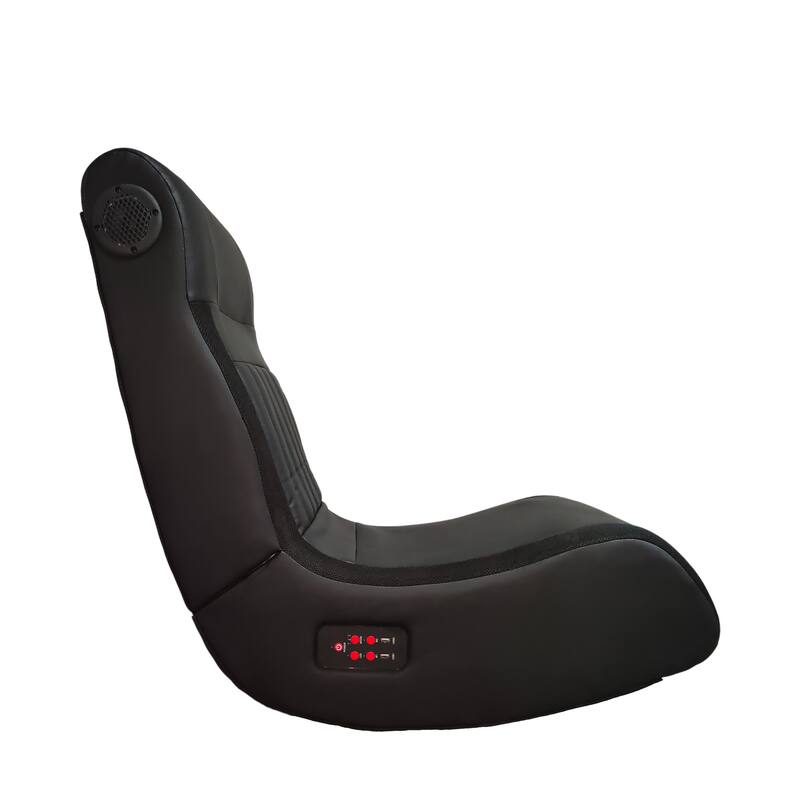 Polyester Foldable Gaming Chair with Bluetooth Speakers, LED Lighting, Vibration Massage and USB Charging Port