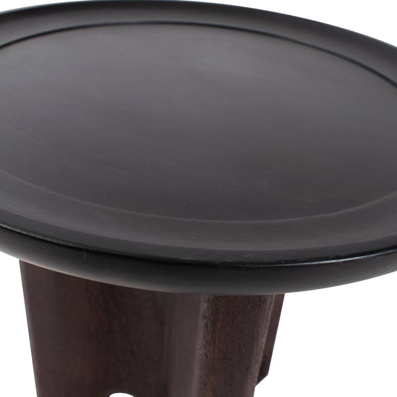 Rounded Bollack Tray Side Table - 23.3/4H x 24D x 24W