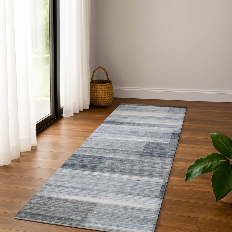 Premium Washable Super Soft Ombre Layers Mayfield Rug - Denim - 2'3" x 7'6"
