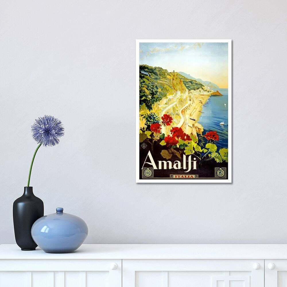 iCanvas "Amalfi Advertising Vintage Poster" by Unknown Artist Canvas Print
