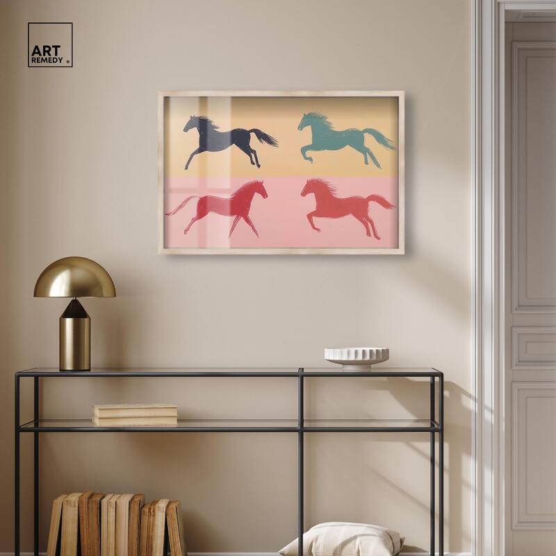 Galloping Quartet Shadowbox by Art Remedy