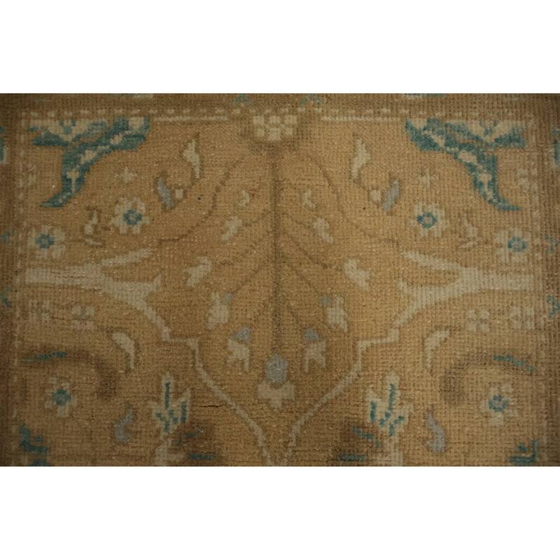 Hand Knotted Oriental 100% Wool Carpet Traditional All-Over Brown Ziegler Area Rug - 3' 0'' X 1' 11''