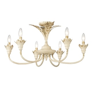 Golden Lighting 0846-6SF Lillianne 6 Light 29" Wide Semi-Flush Ceiling