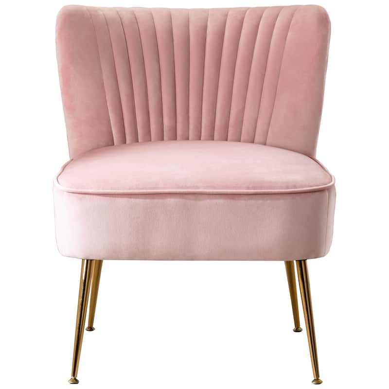 Farrah Upholstered Velvet Polyester Living Room Set With 25 inch Accent Chairs (3-Piece)