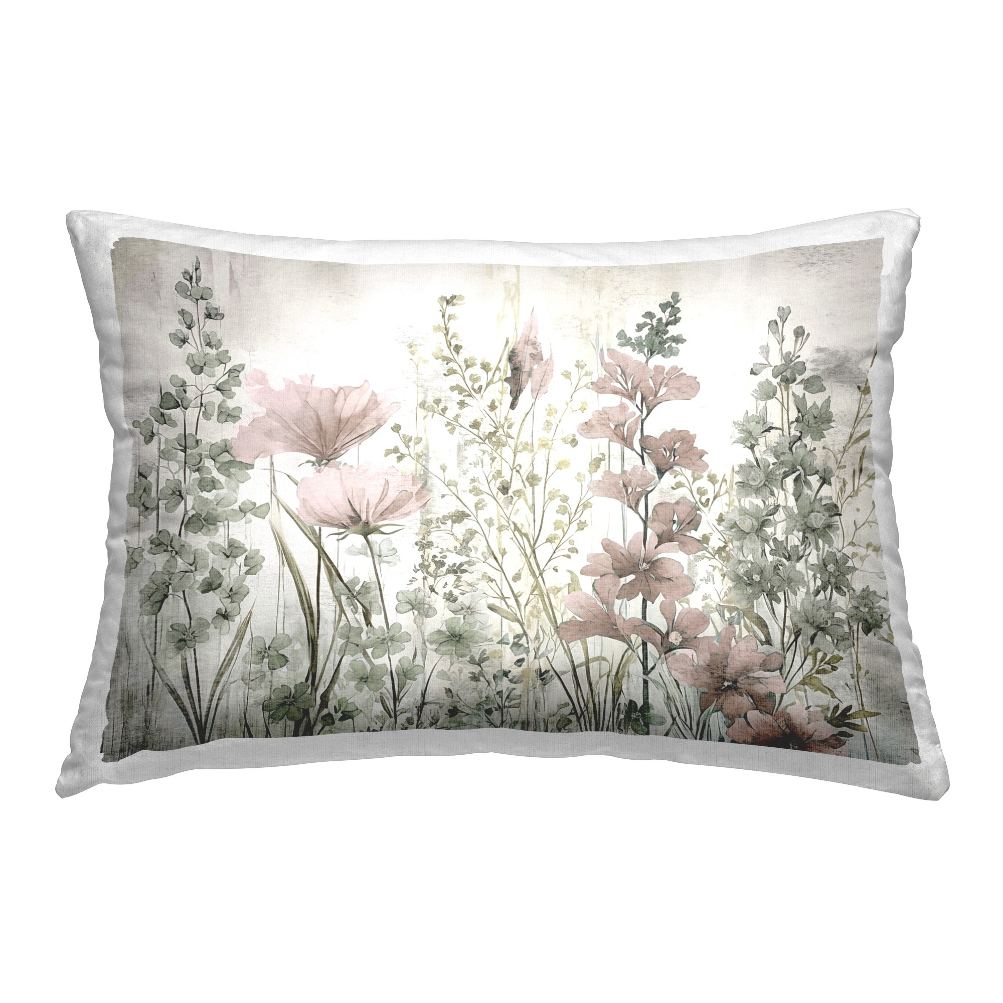 Stupell Blush Wildflower Sprigs Decorative Printed Throw Pillow Design by Sasha