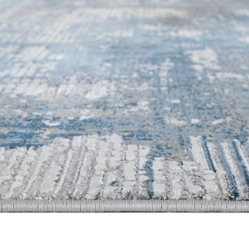 HomeRoots Abstract Contemporary Rectangle Area Rug