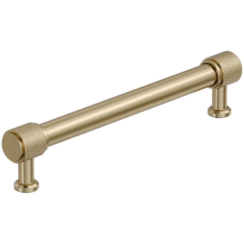 Amerock BP37745 Faraday 6-5/16" Center to Center Knurled Bar Cabinet - Golden Champagne