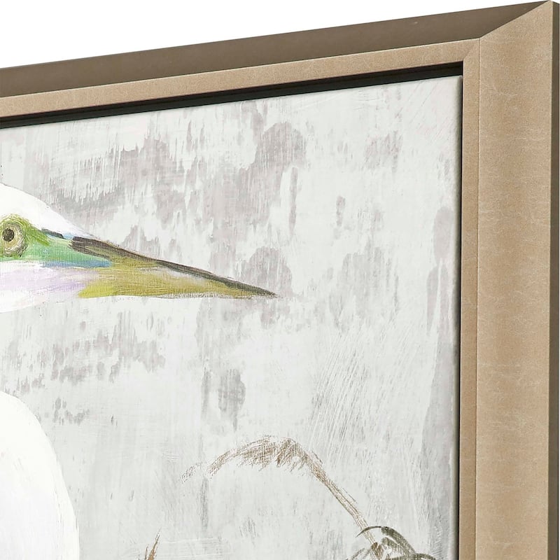 Heron in the Reeds - Giclee on Canvas