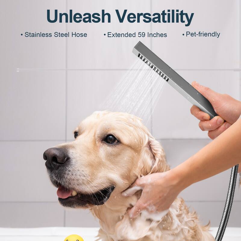 GRANDJOY 12" Ceiling-Mount Shower System Rainfall Shower Head with Anti-Scald Valve