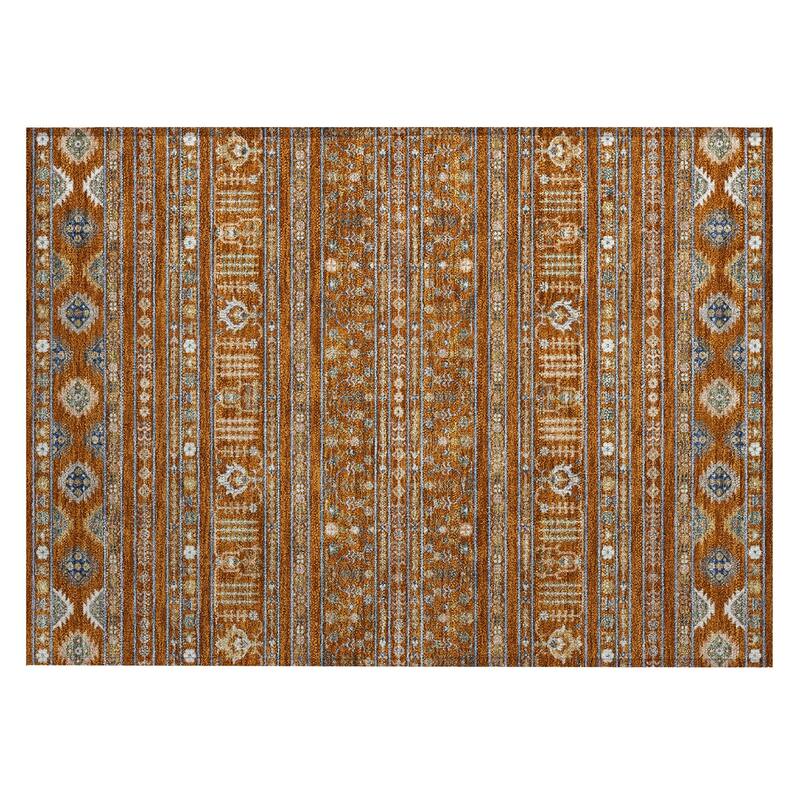 Machine Washable Indoor/ Outdoor Boho Moroccan Chantille Rug