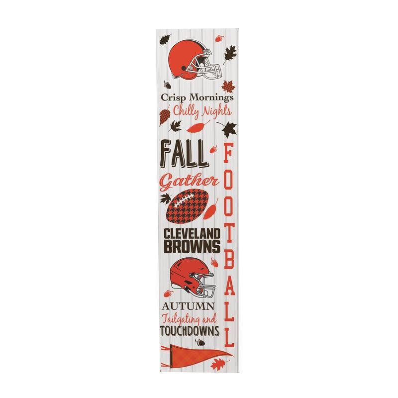47" Double Sided Seasonal Porch Leaner, Cleveland Browns - 47" x 11.25"