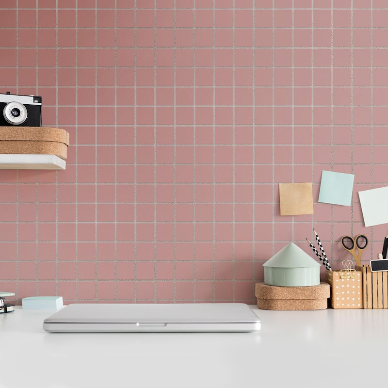 Merola Tile Vaudeville Taco Pink 1-5/8" x 1-5/8" Porcelain Floor and Wall Tile - Case (25 Tiles) - Pink - Case (25 Tiles)