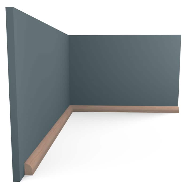 WM129: 7/16-in D x 11/16-in W x 96-in L Americraft Solid Hardwood Stain Grade Shoe Moulding
