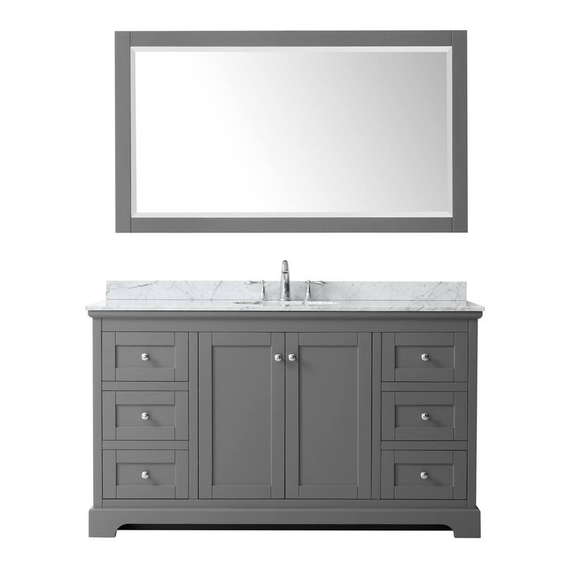 Wyndham Collection Avery 60" Free Standing Single Basin Vanity Set