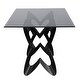 preview thumbnail 6 of 7, Furniture of America Helvetia Modern Black 58-inch Glass Top Dining Table