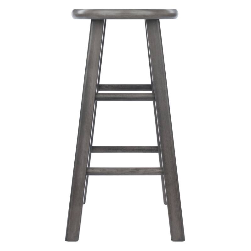 Ivy Square Leg Counter Stool, Rustic Oyster Gray - 13.4 x 13.4 x 24.2 inches
