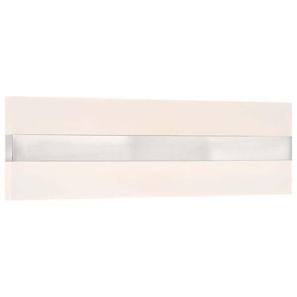 slide 2 of 5, Access Lighting Netherton - LED Vanity - Acrylic Lens Shade - 20 W Brushed Steel