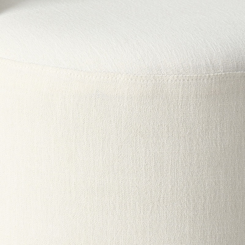 Linen Upholstered Dining Chair with Castors (Set of 4)