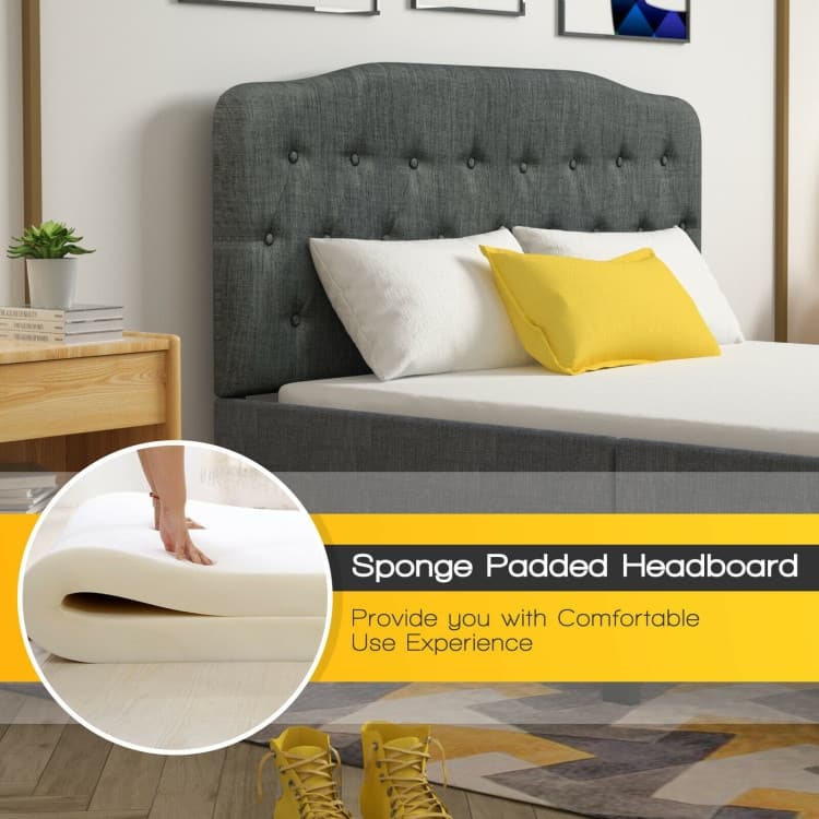 Queen Upholstered Headboard with Adjustable Heights