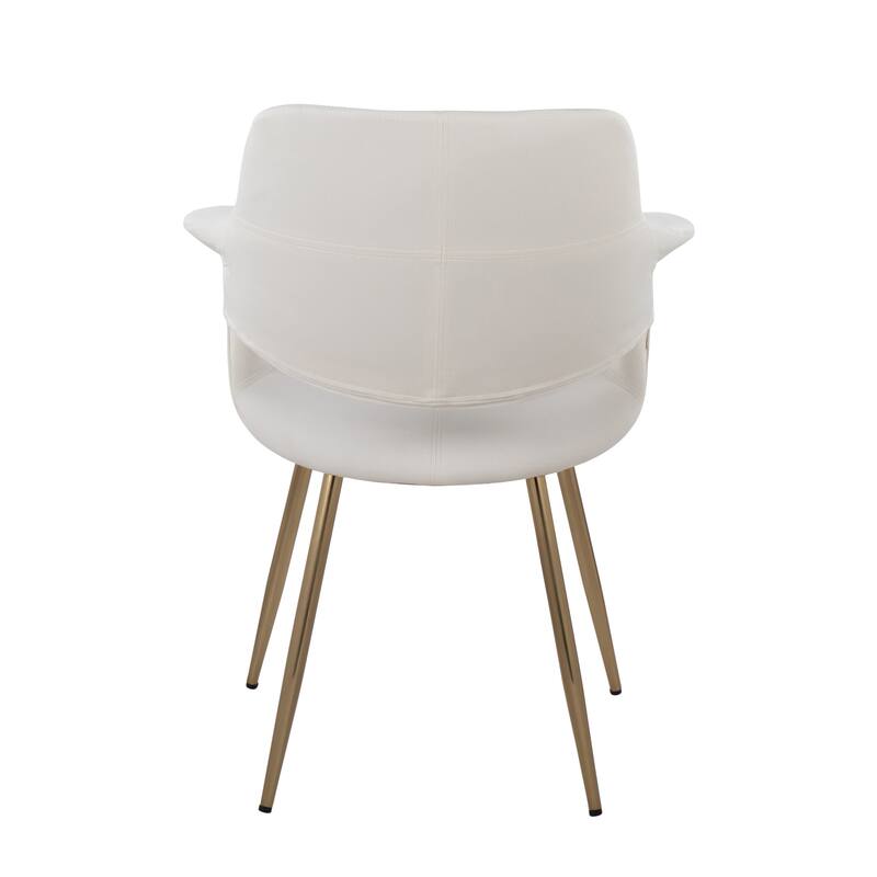 Silver Orchid Fauske Upholstered Chair with Metal Legs - Set of 2