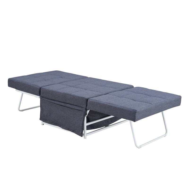 4 in 1 Multi-Function Folding Ottoman Sleeper Bed Adjustable Backrest for Living Room