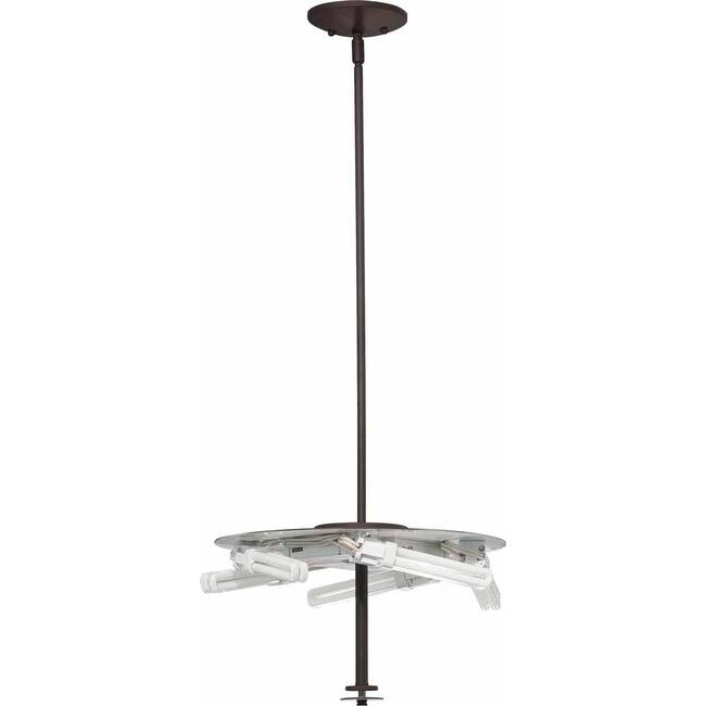 Volume Lighting V2468 Esprit 5 Light Foyer 9" Height Pendant - Antique Bronze