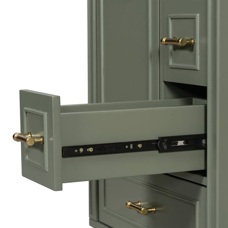 Modern 24" Bathroom Vanity with Ceramic Sink