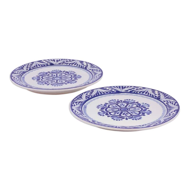 Handmade Majolica ceramic dinner plates (Mexico)